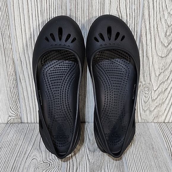 CROCS Kadee Black Slingback Flats, Women's Size 6 - Picture 6 of 10